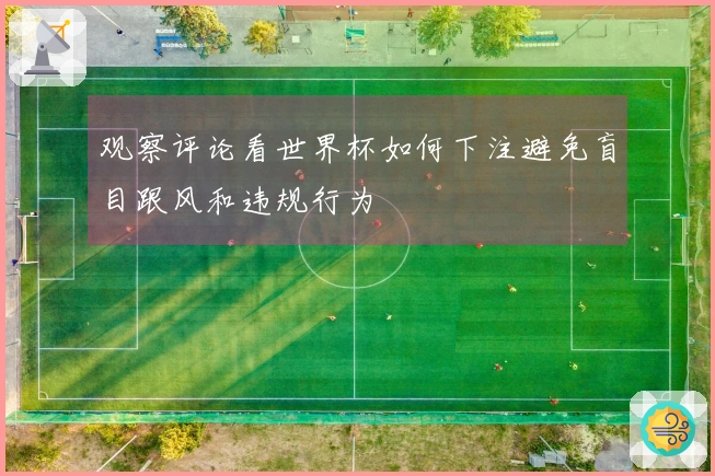 观察评论看世界杯如何下注避免盲目跟风和违规行为